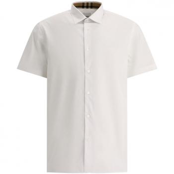 Camicia Uomo Burberry Sherfield Bianca Maniche Corte Taglia S