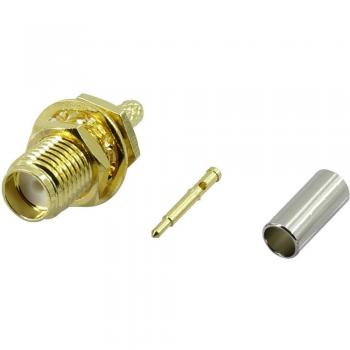 SMA Reverse Polarity Female Connector, Vertical Mount, 50 Ω