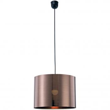 INSPIRED LIGHTING Dako Black Ceiling Pendant 1 Light E27 with 350 x 250mm Metallic Bronze Cylinder Shade