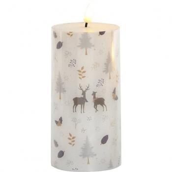 Lámpara de Vela LED Festiva con Motivo Navideño 7.5x15 cm