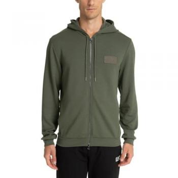 Felpa con cappuccio verde EA7 Emporio Armani M