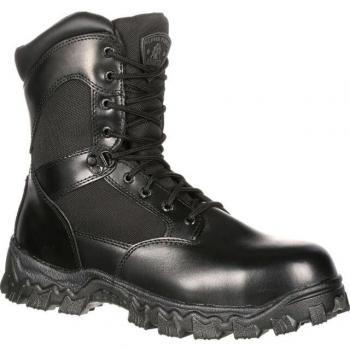Rocky Men's 8 Alpha Force Zipper Boots - Black Size 11 W