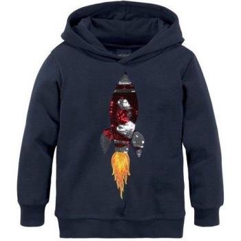 KIDSWORLD Jungen Kapuzensweatshirt, 100% Baumwolle, blau