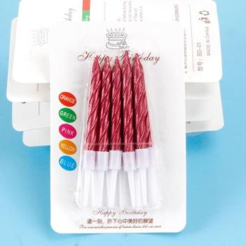 Solid Color Birthday Cake Candles