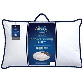 Silentnight Pocket Sprung Pillow – Medium Support Back and Side Sleeper Pillow