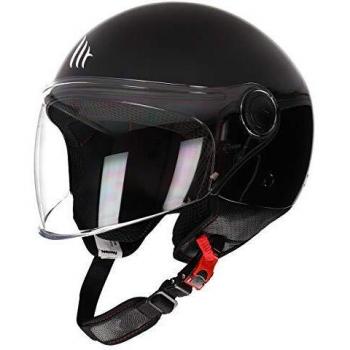 Casco MT of501 street sólido negro brillo
