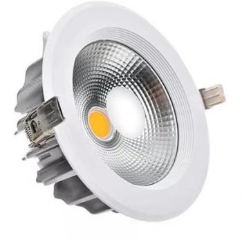 V-Tac Vt-26301 Faretto Led Da Incasso Rotondo 30w Cob Luce Naturale 4000k Downlight - Sku 211277