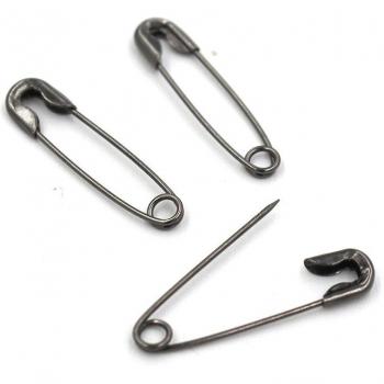 Épingles de sûreté 19mm x 5mm, argent, or, noir, anti-cuivre, 200 pièces