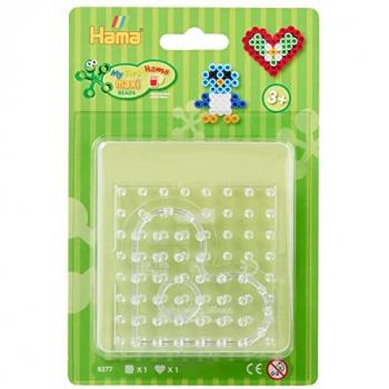 HAMA 8277 Bügelperlen Stiftplatte Quadrat und Herz