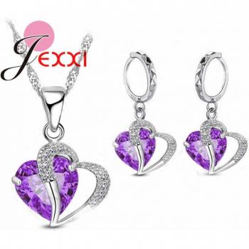 925 Sterling Silver Cubic Zirconia Wedding Jewelry Set for Women