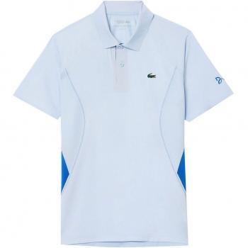Lacoste Heren Polo - Lichtblauw, Maat L, Tennis x Novak Djokovic