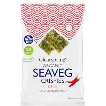 Clearspring Organic Seaveg Crispers – Chili 4g No-Tray