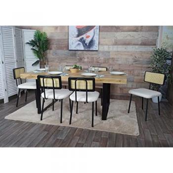 Lot de 6 chaises de salle à manger MENDLER HWC-K88 bois blanc