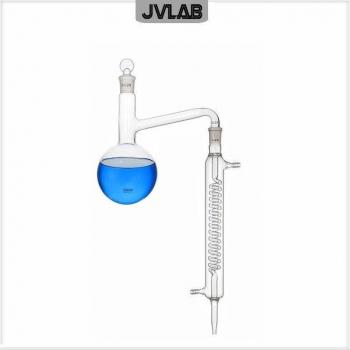 Dual‑Stage Serpentine Condenser Flask – Distillation Unit for Pure Water and Oils