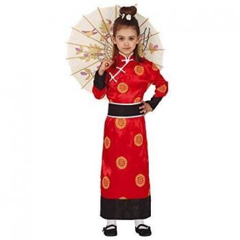 Asiatisches Mädchenkostüm in Farben