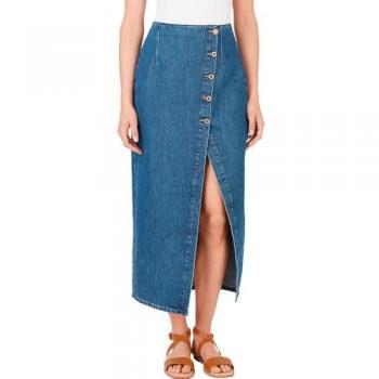 Vestido Midi de Jeans sin Elasticado