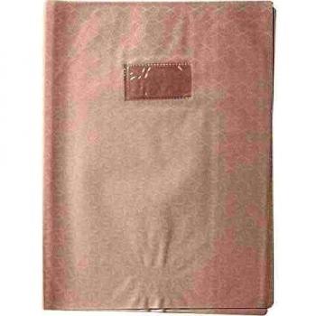 Calligraphe 72427C - Protège-cahier grain losange 24x32 cm 18/100ème avec porte-étiquette, PVC opaque, Blanc