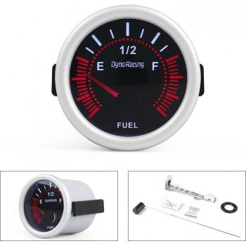 Dynoracing 2 52mm Universal 12V LED Smoke Lens Fuel Level Gauge