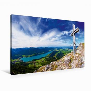 CALVENDO Premium Textile Leinwand 90x60 cm – Panorama Fuschlsee, Am Schober