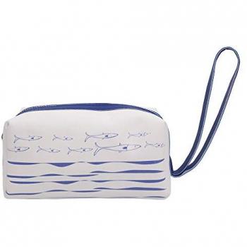 BIGGDESIGN Kosmetiktasche Biggdesign Fishers Damen Kosmetiktasche, Weiss, 18 x 9 cm