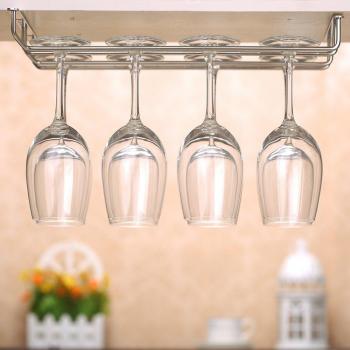 Wall-Mounted Stainless Steel Wine Glass Rack