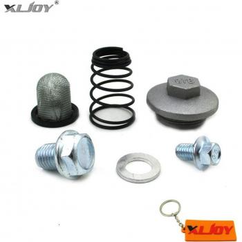 XLJOY Ölfilterkappe Ablassschraube Sieb Dichtung für GY6 50cc 125cc 150cc Moped ATV Quad