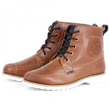 Overlap Botas de Motocicleta 44 Marrón Madera