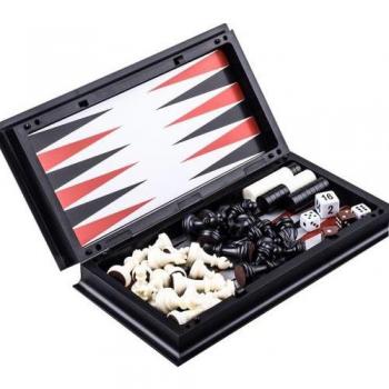 Magnetic Chess and Backgammon Combo