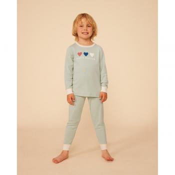 Pijama infantil de algodón liso Petit Bateau