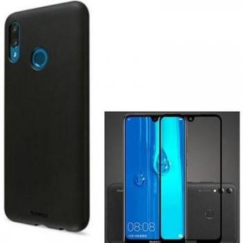 Full Cover 5D + Funda Silicona para Huawei P Smart 2019