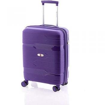 Gladiator Koffer Polypropylen 50 cm mit 4 Rollen und Reißverschluss, Violett