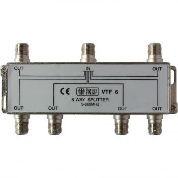 Kreiling Tech. F-Verteiler 6fach 5-860MHz Class A VT 2246