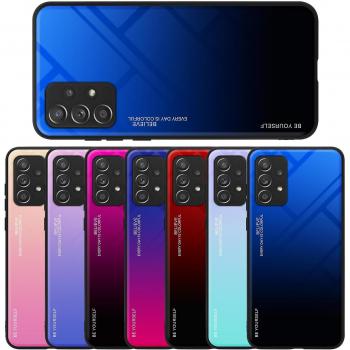 Custodia Protettiva Bicolore in TPU e Vetro Temperato per Samsung Galaxy A52 (4G/5G) / A52s - Rosso e Nero