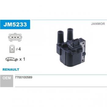 Bobine d'allumage RENAULT CLIO 2 JM5233