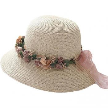 Women's Wide Brim Floral Sun Hat