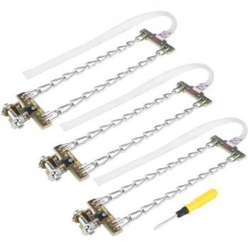 3pcs Winter Anti-Skid Tire Chains for Snow and Mud - Safety Belt for Cars, Trucks, SUVs