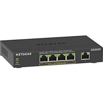 Netgear GS305Pv2 Unmanaged Gigabit 5-port PoE+ Network Switch 63W