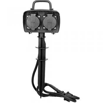 Gniazdo zewnętrzne 2x2P+Z IP44 1,5m