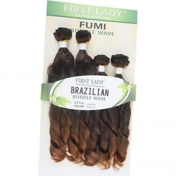 Soku Funmi Curling Ombre‑Locken‑Bundle – Schwarz/Braun, 16 cm, synthetische Haarwebart, hitzebeständig
