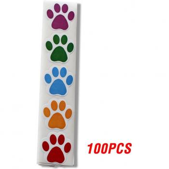 Dog Paw Print Stickers Set (100-500 pcs)