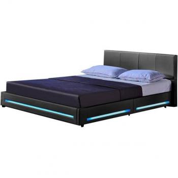 Asteroide LED Bed Home Deluxe 180x200cm in Grigio Oscuro