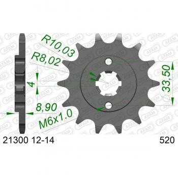 Pignon AFAM acier standard 21300 – 520
