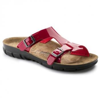 Birkenstock Sofia Birko-Flor Ciabatte Biancheria da Letto Stretta Rosso 38