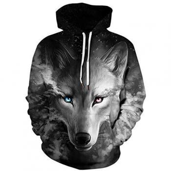 Sweat XL Galaxie Wolf Loveternal Impression Numérique
