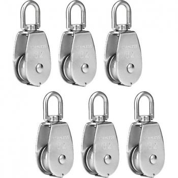 Poulies simples M32 en acier inoxydable 304, pack de 6, pour levage