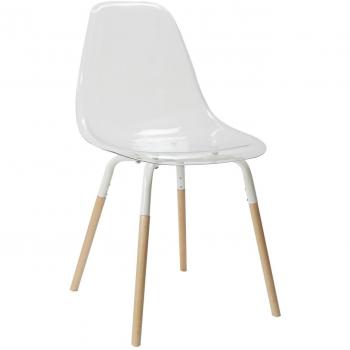 Chaise Phenix en Plastique et Métal - Transparent