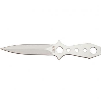Cuchillo lanzador JKR, acero inoxidable, hoja de 11,5 cm, longitud total 22,7 cm, funda de nylon