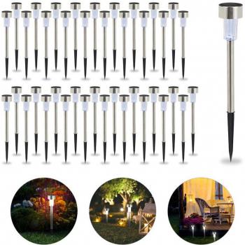 Relaxdays LED Solarleuchte für den Garten 40 Stück