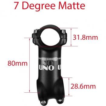 Tige de vélo UNO 31.8mm 7 degrés en aluminium ultralégère