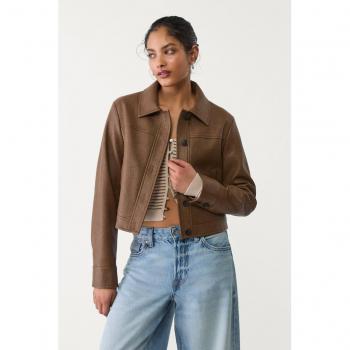 Giacca Stradivarius Marrone XS con Bottoni in Finta Pelle